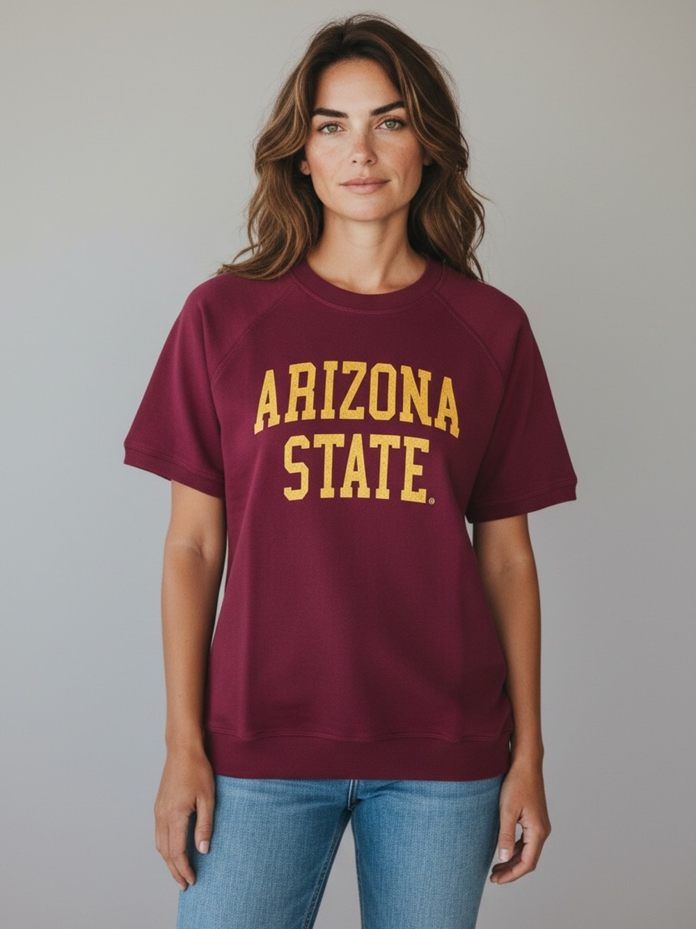 Arizona State Maroon & Gold Crewneck Tee